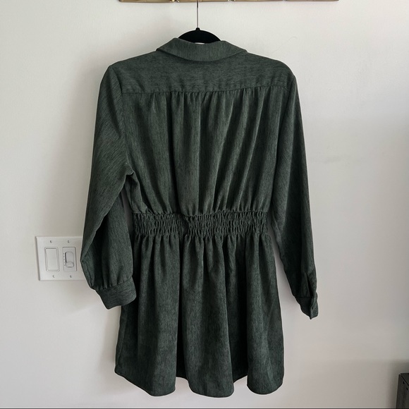 ZARA Green Corduroy Dress - Picture 6 of 7